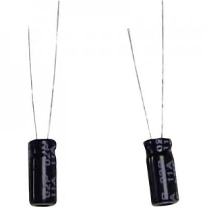 Image of Electrolytic capacitor Radial lead 2mm 22 16 Vdc 20 x H 5mm x 11mm