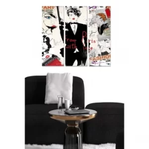 Image of MDF9791419 Multicolor Decorative MDF Painting (3 Pieces)