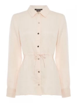 Image of DKNY Button through blouse with tie waist Pink