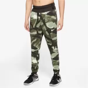 Image of Nike Dri-FIT Mens Camo Tapered Fitness Pants - Green