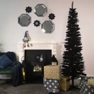 Image of 7ft (210cm) Black Pencil Pine Christmas Tree with 401 Tips