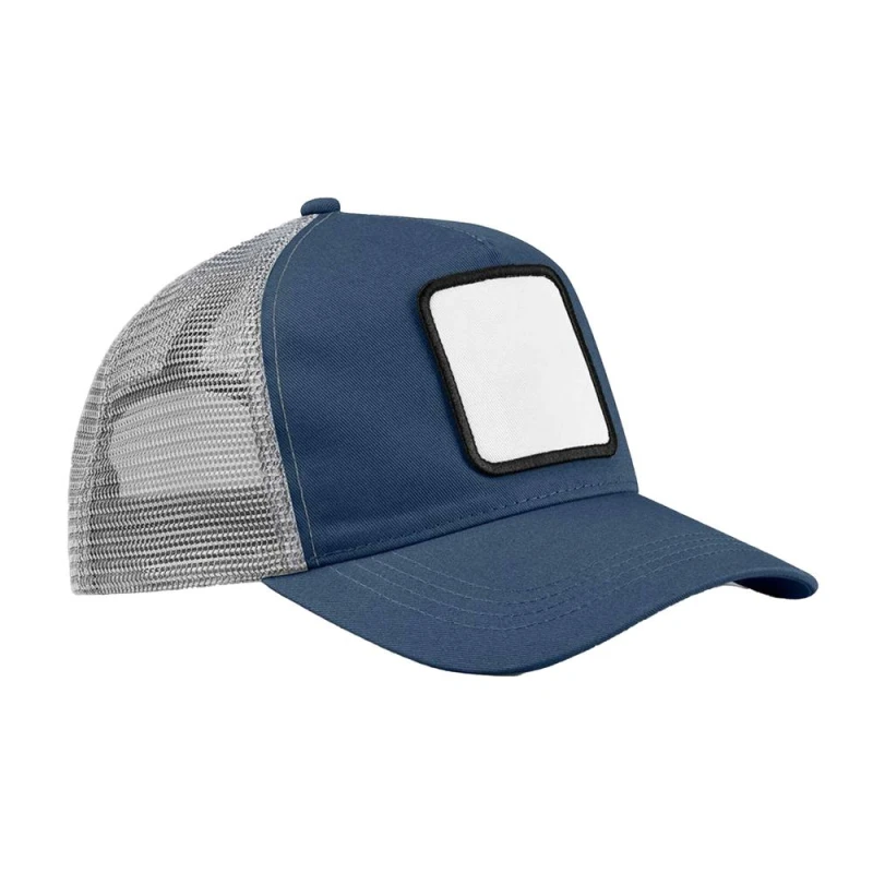 Image of Beechfield Mens Patch 5 Panel Trucker Cap in Navy Navy Male One Size