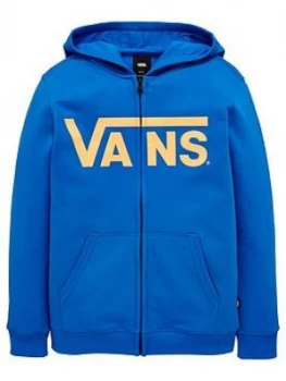 Image of Vans Boys Classic Zip Hoodie BlueOrange Size S7 8 Years