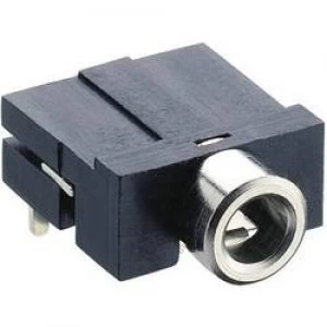 Image of 3.5mm audio jack Socket horizontal mount Number of pins 3 Stereo Black Lumberg KLBR 4