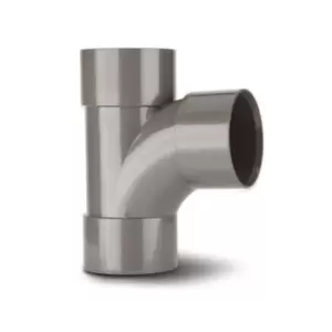 Image of Polypipe Waste Pws22 Grey Solvent Weld 40mm 92.5 Degree Tee