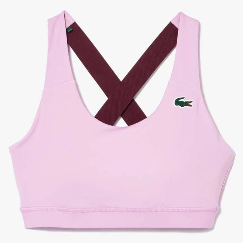 Image of Lacoste Sport Breathable Stretch Bralette Pink female L