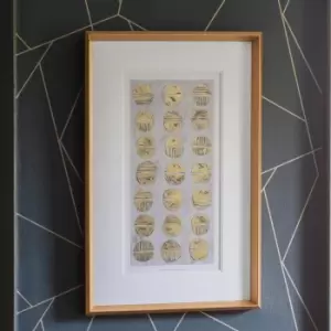 Image of Metallic Fossil Study Framed Art Gold