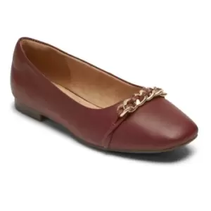 Image of Rockport Zoie Chain Ballet Tawny Port - Orange