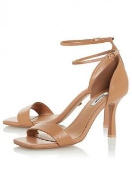 Image of Dune London Dune London Meri T Heeled Sandal, Camel, Size 5, Women
