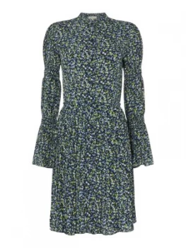 Image of Michael Kors Smock sleeve shirt dress Multi Coloured