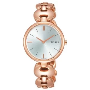 Image of Pulsar PM2268X1 Ladies Rose Gold Dress Grey Dial 50M Watch