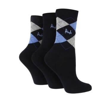 Image of Pringle Pringle Womens Louise 3pck Sock - Blue