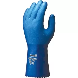 Image of Pu Coated Gloves, for Liquid Protection, Blue, Size 8