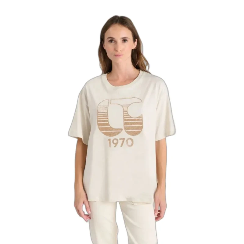 Image of Le Temps des cerises Womens T-Shirt Le Temps des cerises Lynette Beige Female S