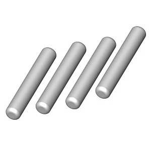 Image of Corally Wheel Axle Pin 2X12 Steel 4 Pcs
