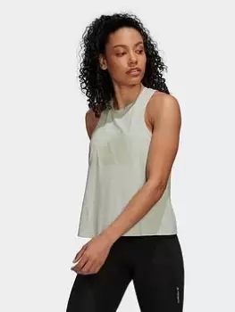 Image of adidas Train Icons 3 Bar Logo Tank Top, Green, Size L, Women