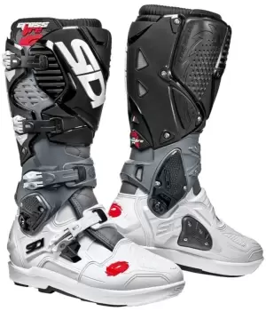 Image of Sidi Crossfire 3 SRS Motocross Boots Black Grey White