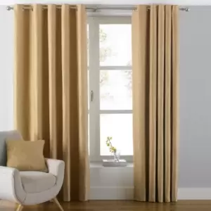 Image of Atlantic Twill Woven Eyelet Curtains Ochre