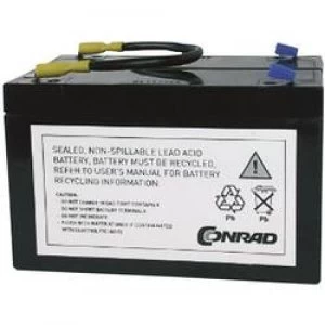 Image of UPS battery Conrad energy replaces original battery RBC3 Suitable for model BK