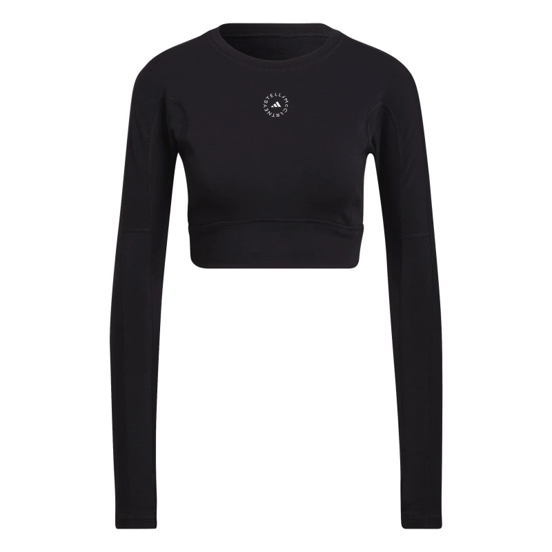 Image of adidas Long Sleeve Crop Top Black female 10 (S)