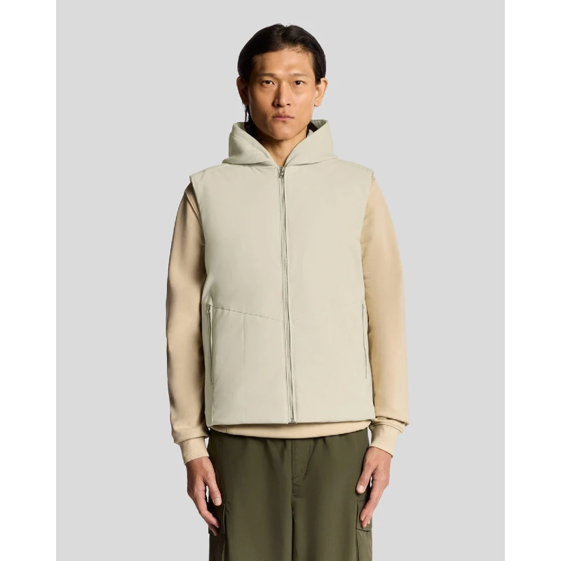 Image of Lyle and Scott Quilted Shell Gilet Brown male XL