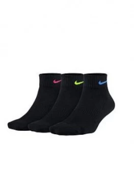 Image of Nike Everyday Cushion 3 Pack Socks Black Size S Women
