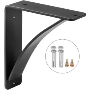 Image of VEVOR Heavy Duty Shelf Brackets 2 Pack, Floating Shelf Bracket 8x9x2.5", 450lbs Load Garage Workshop Home Steel Shelf Brackets Hand Welded Triangle