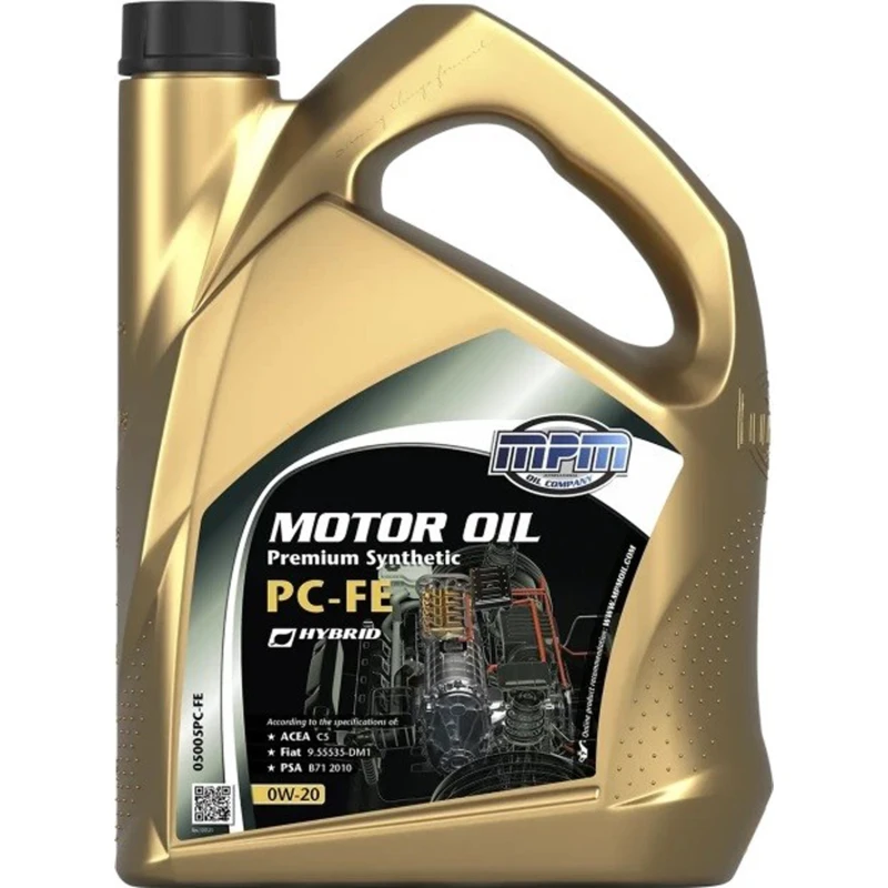 Image of MPM 05005PC-FE Engine oil Motor Oil 0W-20 Premium Synthetic PC-FE Capacity: 5l Engine Oil (1862)