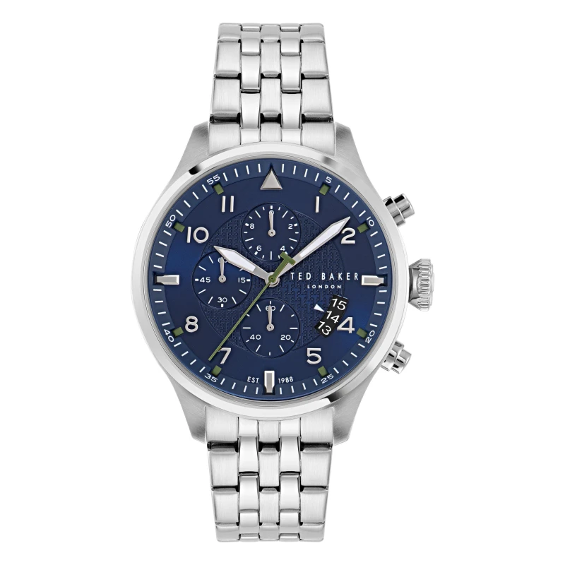Image of Ted Baker Mens Fulmaar Quartz Analogue Quartz Watch Blue/Silver male One Size