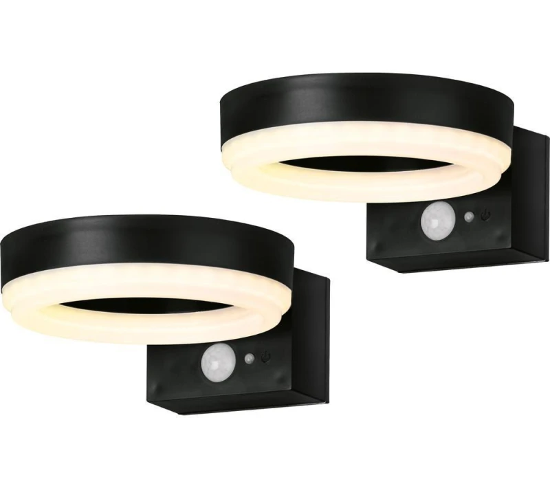Image of 4lite Antheia Solar Sleek IP54 LED Outdoor Wall Light with Built in PI