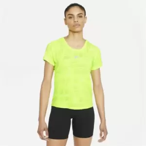 Image of Nike Air Dri-FIT Womens Short-Sleeve Running Top - Green