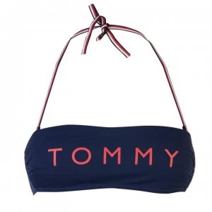 Image of Tommy Bodywear Bandeau Bikini Top - 416 NAVY BLAZER