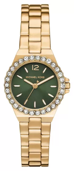 Image of Michael Kors MK7395 Lennox (30mm) Green Dial / Gold-Tone Watch