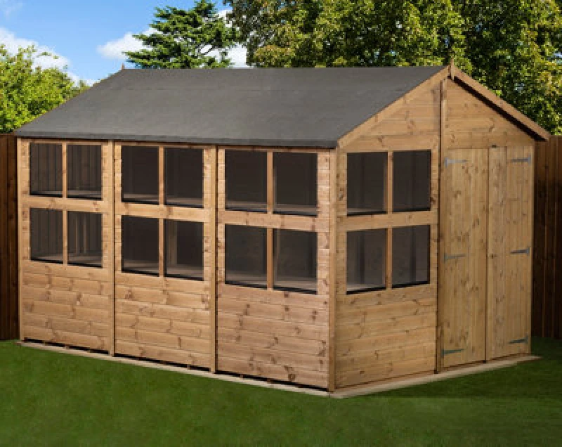 Image of Empire Sheds Empire Apex Potting Shed 8X12 Double Door