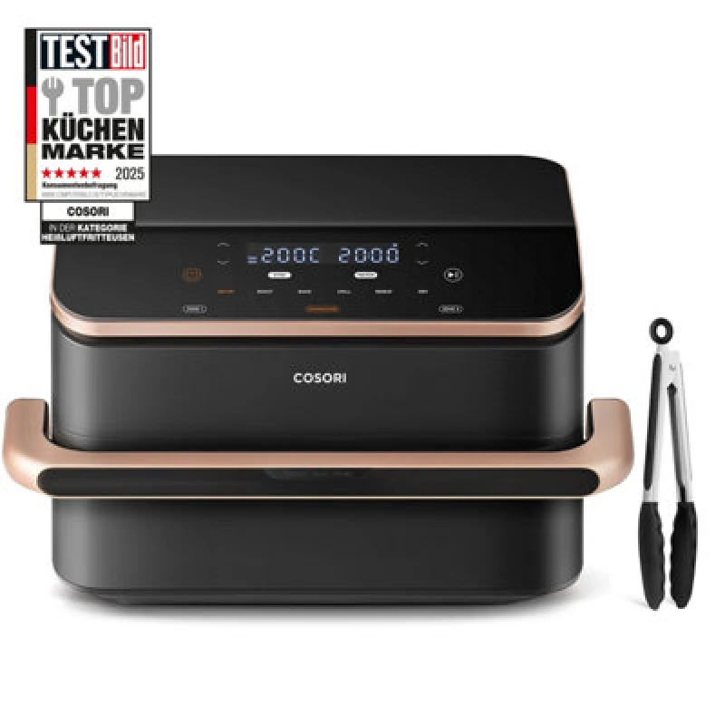 Image of COSORI Dual Blaze Twinfry Air Fryer - Black & Gold, Black,Gold 810123673292