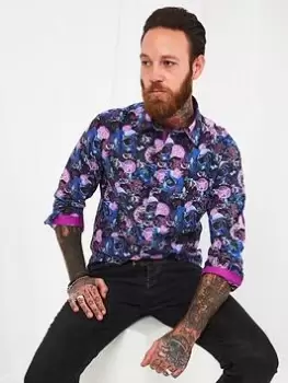 Image of Joe Browns Ocean Vibes Shirt - Purple, Purple Size M Men