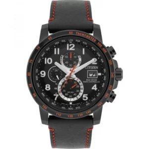 Image of Mens Citizen Eco-drive World Chrono A.T Radio Controlled Chronograph Stainless Steel Watch