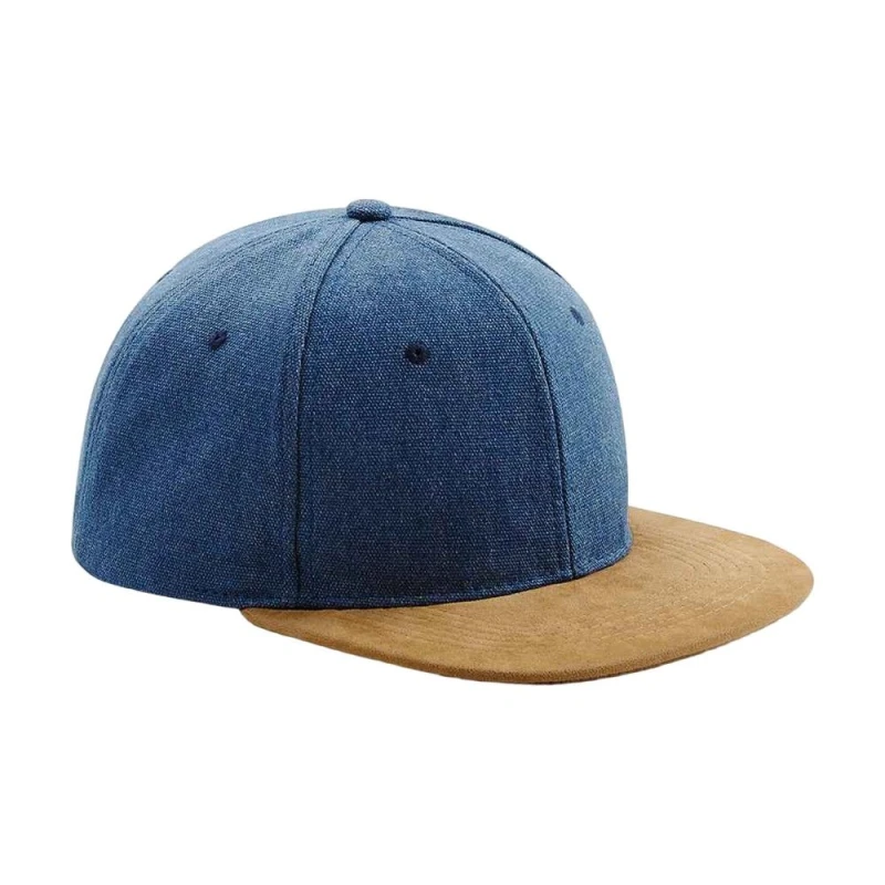 Image of Beechfield Womens Faux Suede Baseball Cap in Blue Blue Female One Size