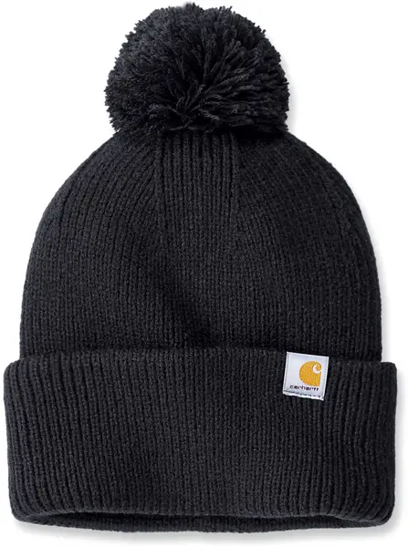 Image of Carhartt Knit Pom-Pom Cuffed Beanie, black