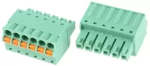 Image of Phoenix Contact Fk-Mcp 1,5/ 6-St-3,81 Terminal Block, Pluggable, 6Pos, 16Awg