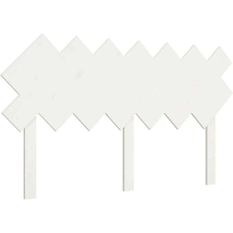 Image of Vidaxl Bed Headboard White 151.5X3X81cm Solid Wood Pine, White 819226