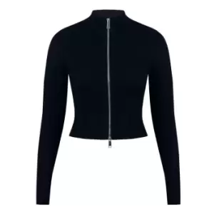 Image of Kangol Double Zip Cardigan Womens - Black