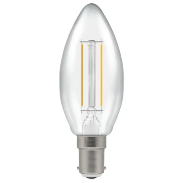 Image of Crompton LED Candle Filament Dimmable Clear 2.5W 4000K SBC-B15d