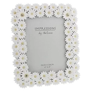 Image of 6" x 8" - Impressions Floral Daisy Photo Frame