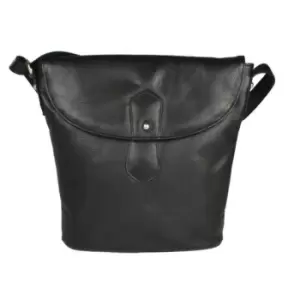 Image of Eastern Counties Leather Womens/Ladies Demi Handbag With Rounded Flap (One Size) (Black)