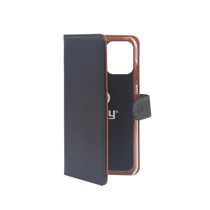 Image of Celly Wally mobile phone case 15.5cm (6.1") Folio Black. Brown