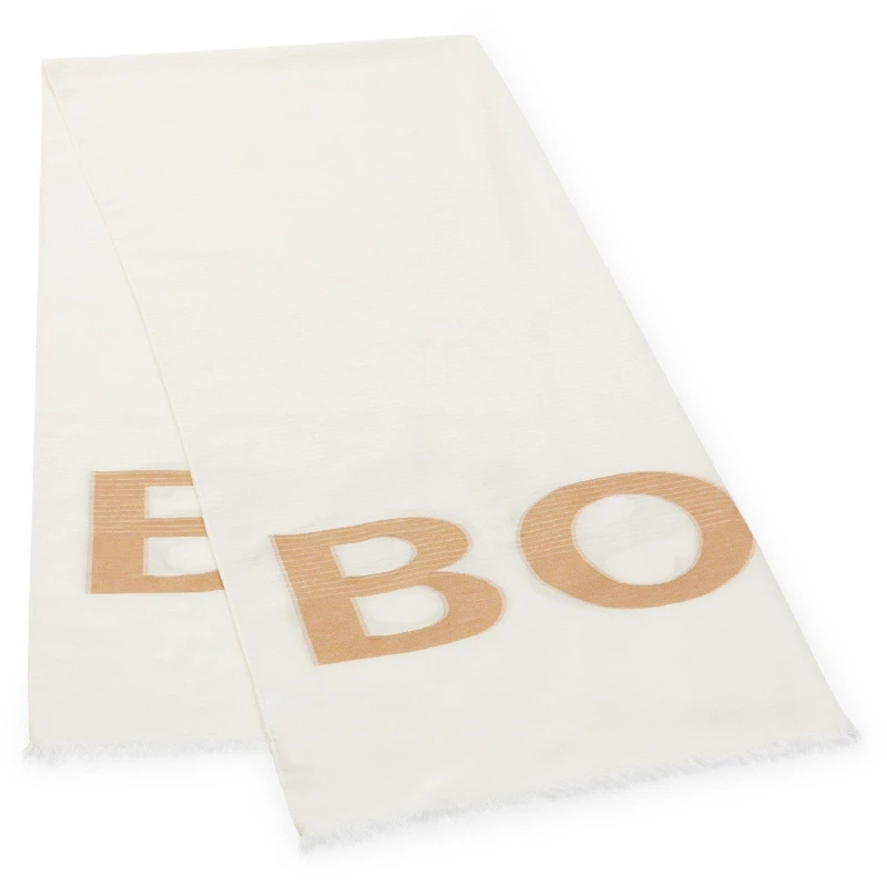 Image of Boss Womens Latura Midweight Scarf Open White female One Size
