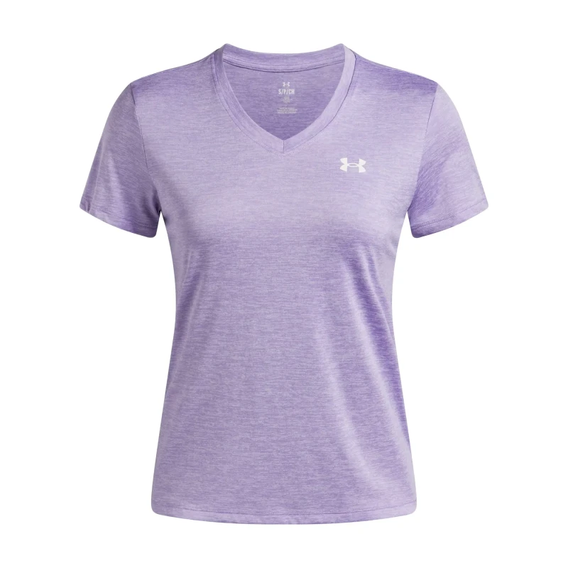 Image of Womens V-neck T-Shirt Under Armour Tech  Twist Blanc Female XL