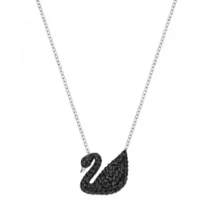 Image of Ladies Swarovski Rhodium Plated Iconic Swan Necklace