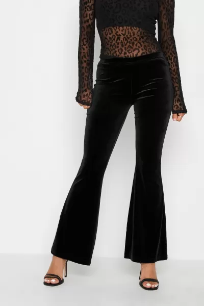 Image of Petite Velvet Kick Flare Leggings